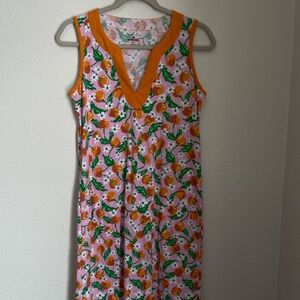 Lands' End Orange and Pink Mini Dress